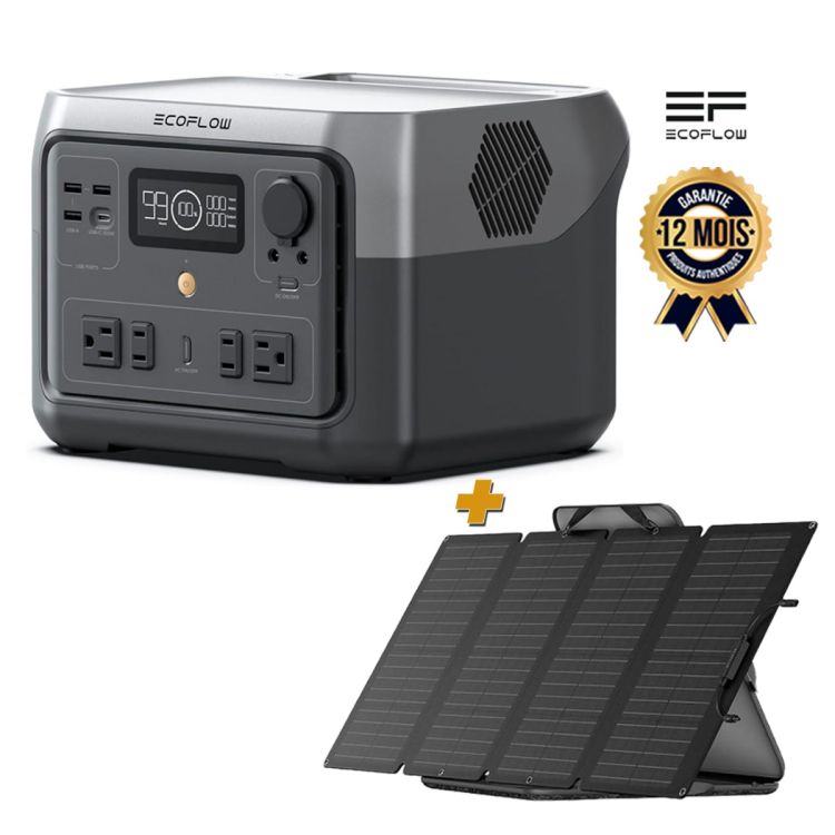 Pack Station énergie portable EcoFlow RIVER 2 Max 512Wh + Panneau solaire 160W Ecoflow