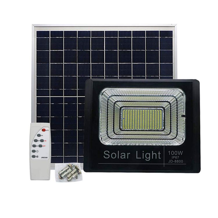Lampe d'extérieur solaire à lumière étanche JD-8800 - 100W