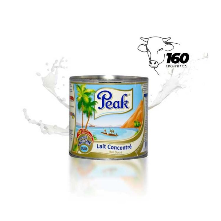 Peak - Prix en fcfa - Lait concentré non sucré - 160g | Glotelho Cameroun