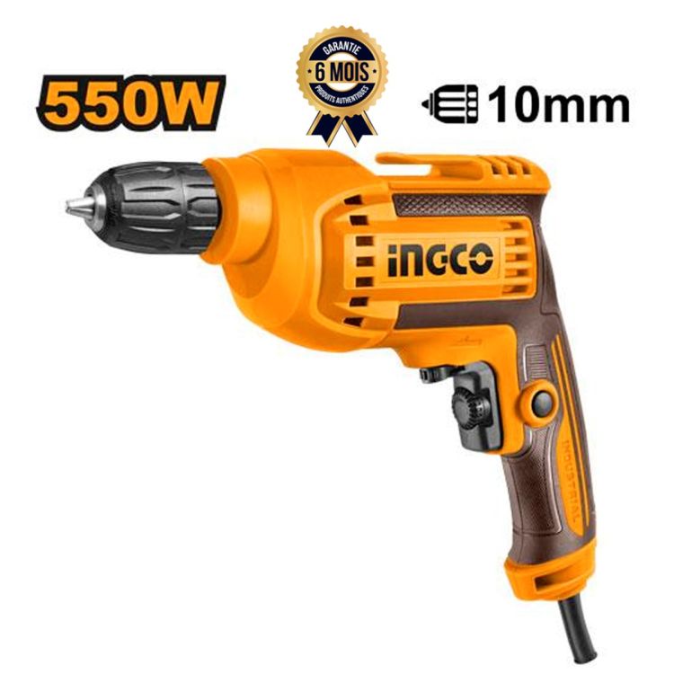 Perceuse électrique 550W Prix en fcfa- INGCO ED55038 - 220/240V - 0-3300 tr/min - 6 Mois| Glotelho Cameroun