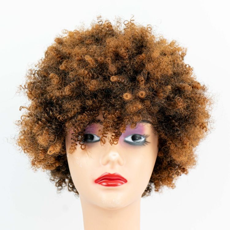 Women's Afro Wig - Curly and Synthetic - Dark Orange au prix Cameroun