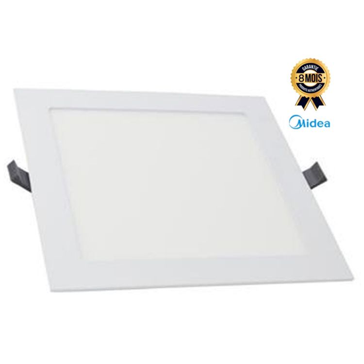 Plafonnier LED carré 24W Prix - Midea - 8