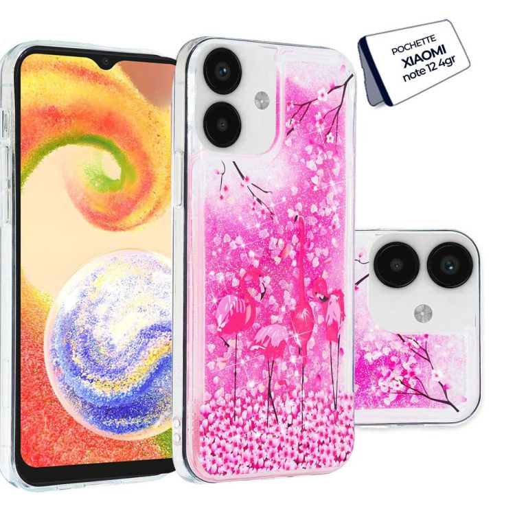 Pochette - étui à paillettes liquides  ( water case ) pour téléphone Xiaomi redmi note 12 | Glotelho Cameroun