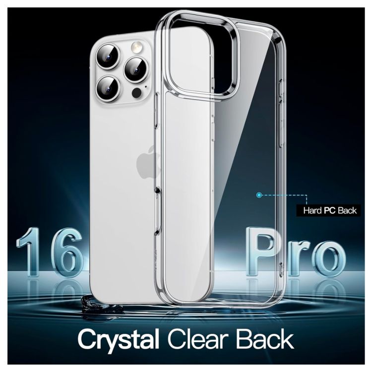 Pochette arrière transparente Magsafe pour iPhone 16 Pro