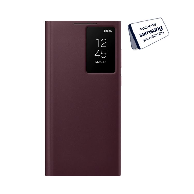 Étui Smart Clear View pour Samsung Galaxy S22 Ultra | Glotelho Cameroun