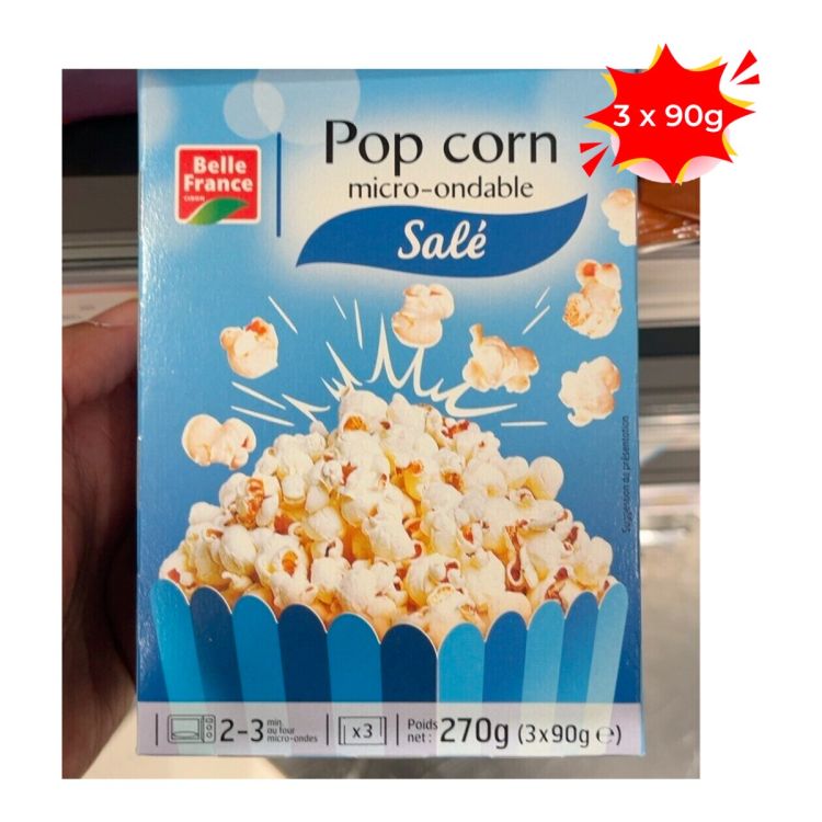 Pop-corn Salé pour Micro-ondes - Belle France – 3 x 90g