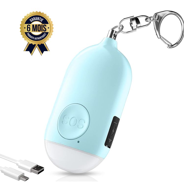 Porte-clés d'alarme de sécurité personnelle avec lampe de poche LED | Glotelho Cameroun