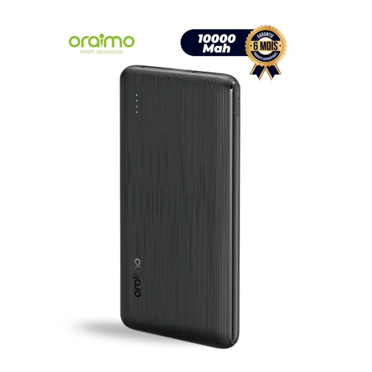 Powerbank ORAIMO PowerFlow B11 OPB-1102 - 10000mAh - 15 Watts - 03 Ports de Sortie(2XUSB A et USB-C) - Ultra Slim - Garantie 6 mois