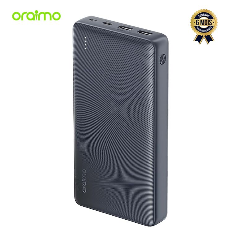 Powerbank ORAIMO Traveler 15 OPB-P1201P, torche intégrée, garanti 6 mois, prix Cameroun.