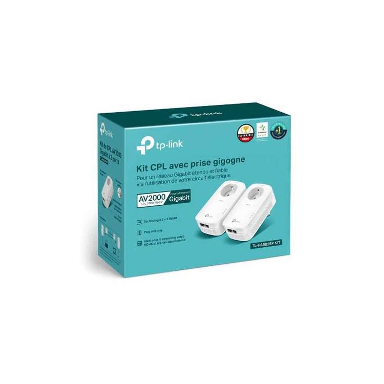  Prise CPL 2000 Mbps  avec 2 Port Gigabit + Prise Electrique  |Glotelho Cameroun