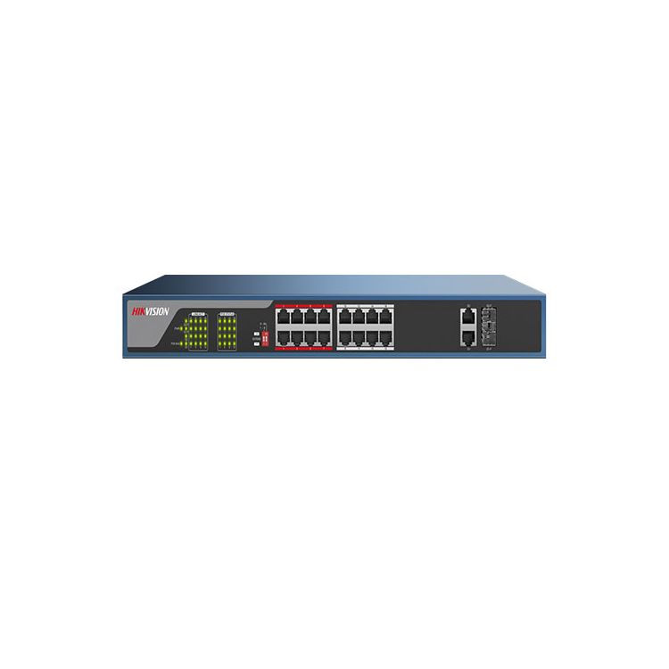 Hikvision - DS-3E0318P-E 16 Port CCTV Switch front ( uniquement sur cotation)