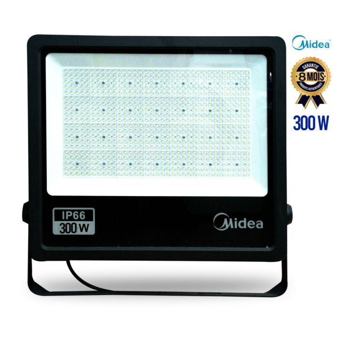 Projecteur LED Midea 300W Prix en fcfa - 36000Im - 6500K - IP66 - Garantie 8 Mois| Glotelho Cameroun
