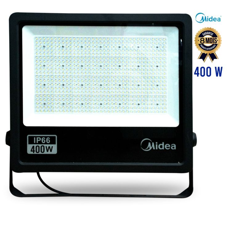 Projecteur LED Midea 400W Prix en fcfa - 48000Im - IP66 - 6500K | Glotelho Cameroun