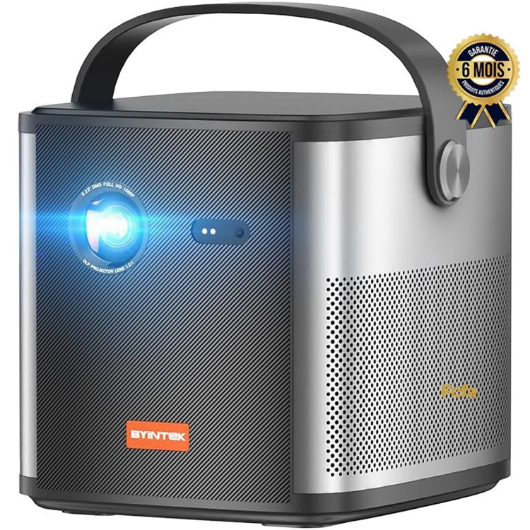 Projecteur WiFi intelligent - BYINTEK U80 Max - Mini-projecteur Full HD 1080p, compatible 3D, Android 11.0, DLP, Batterie 15 000 mAh, projecteur portable pour films à la maison et en extérieur - Garantie 6 Mois