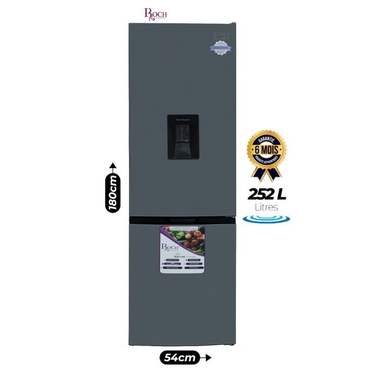 Roch NoFrost combined refrigerator with water dispenser 252L - price Cameroon
