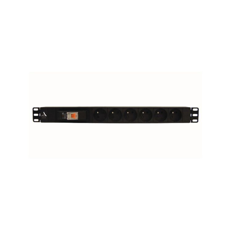 Rack 1U 6 Prises 2P+T 16A Avec Disjoncteur