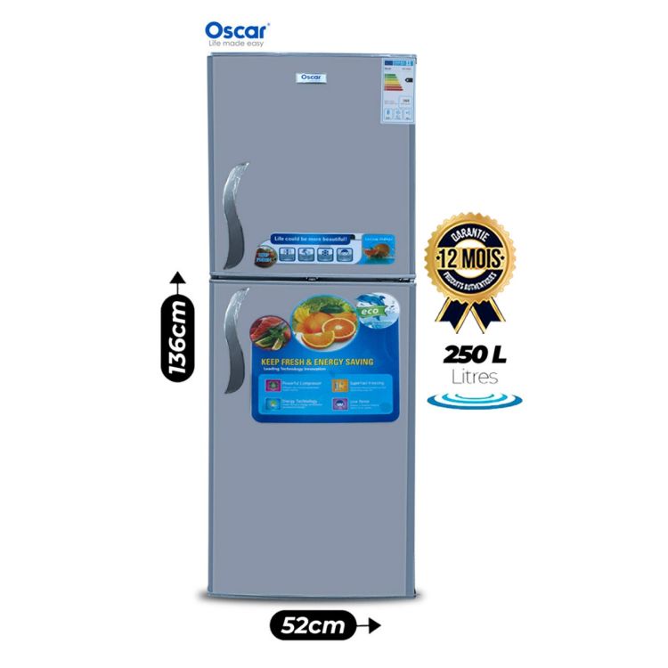 Réfrigérateur double battant - OSCAR - 250 Litres