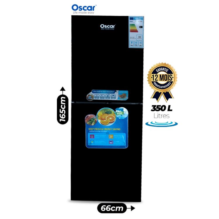 Double door fridge - OSCAR - 350 Litres