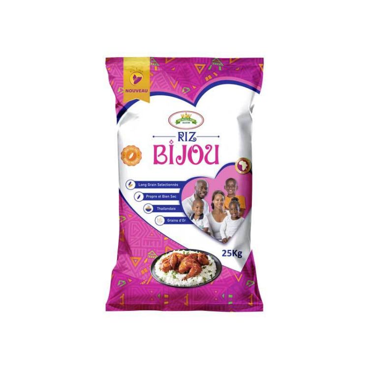 Riz Bijou Long grain 5% Brisure Thailandais - 25kg | Glotelho Cameroun