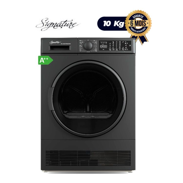 Heat pump tumble dryer - SIGNATURE - 10 kg - A++ - Dark Silver - Price Cameroon