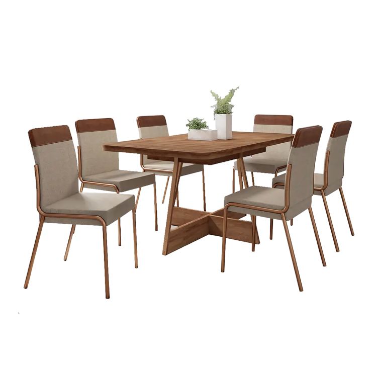 Salle à Manger Nogal - 6 places - SM-1592/NOGAL - Marron