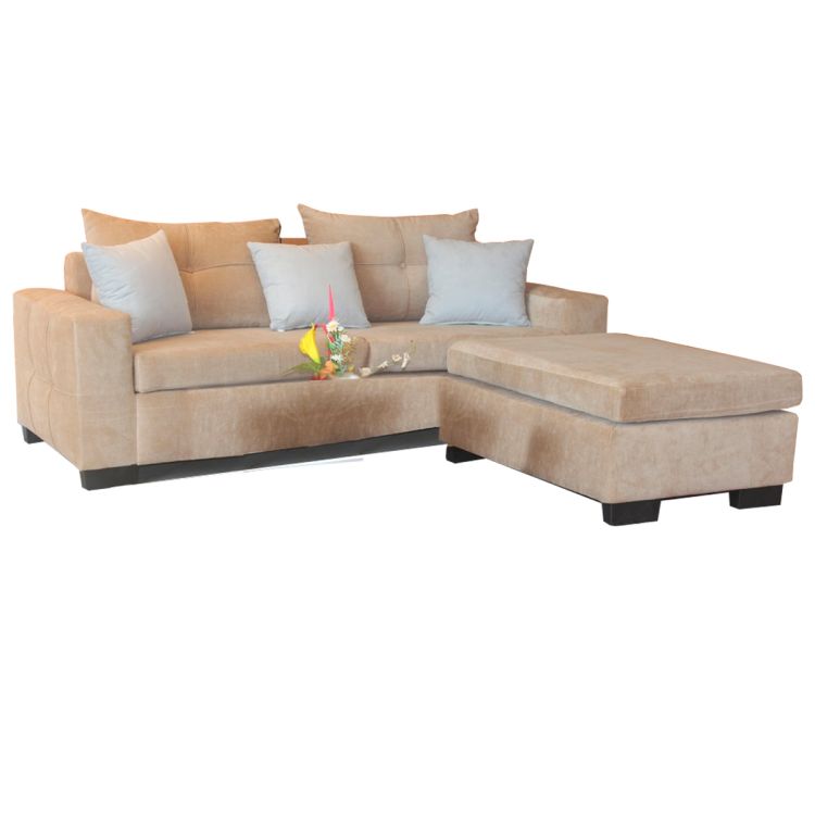 Salon D'angle Sofia - 3 Places (2 Places + tabouret d'appoint)  | Glotelho Cameroun