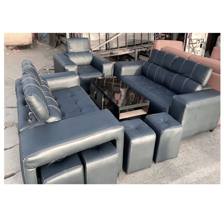 Living room in green synthetic leather price Cameroon in fcfa at Glotelho