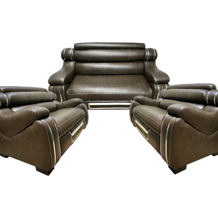 Modern leather lounge - NIBA - NIB 6CC - 6 Seater - Very Solid and Comfortable - Chocolate