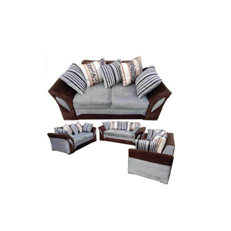 Salon Moderne Theo - 7 Places - Velours - multicolore|Glotelho Cameroun