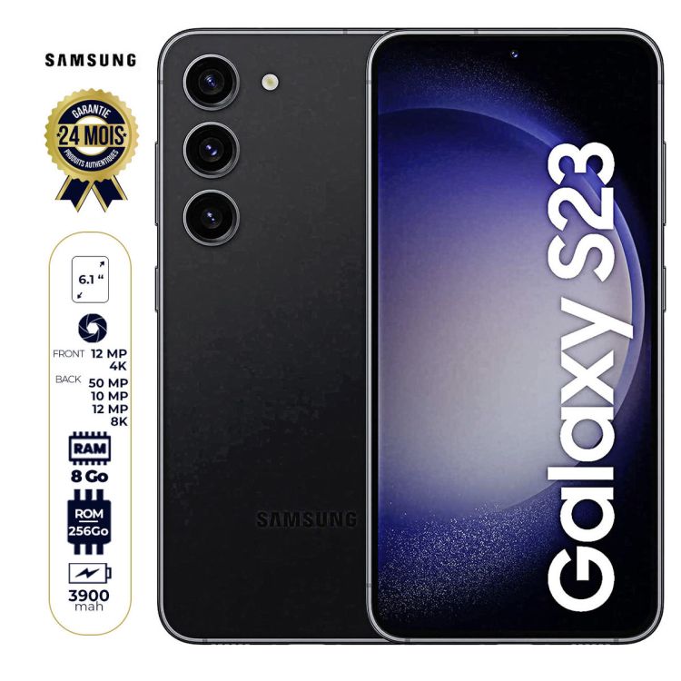 Samsung Galaxy S23 5G - 256/8GB RAM - 6.1" - 2 Nano-SIMs and eSIM - 50MP 8K /12MP 4K - 5000mAh| Glotelho Cameroon