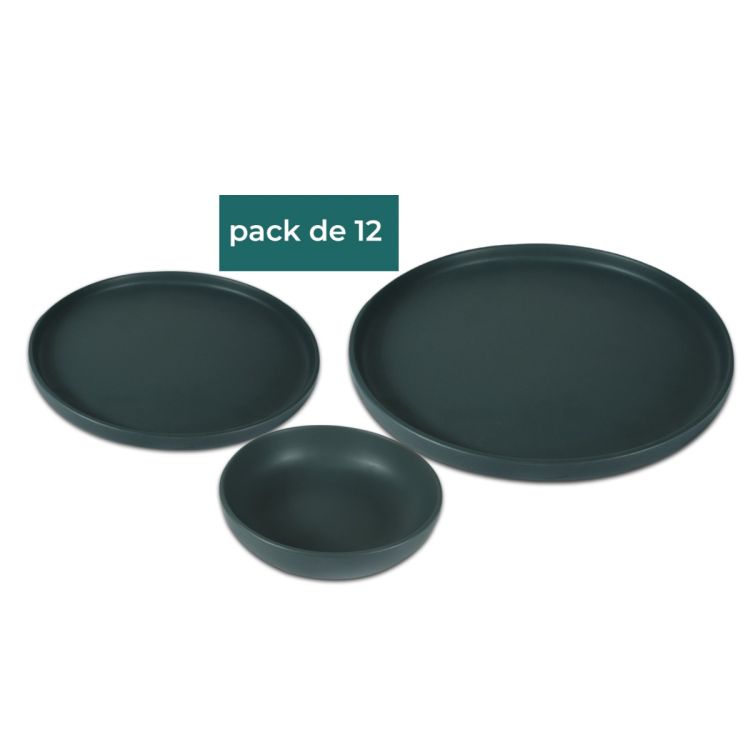 12-piece table service in resistant stoneware - NOVEL - price Cameroon