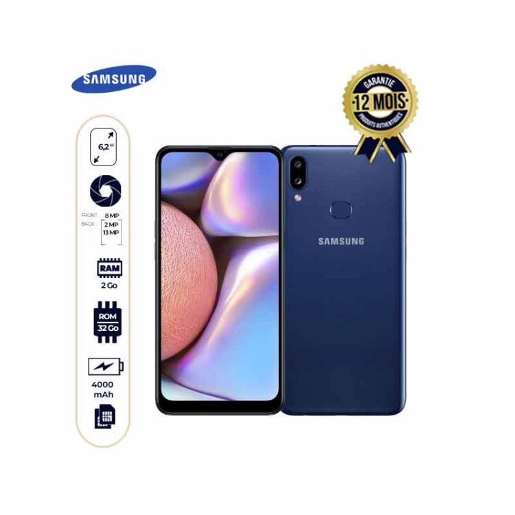 Samsung Galaxy A10S au prix le plus bas en FCFA - Cameroun - 32Go/2Go Ram - Bleu|Glotelho Cameroun