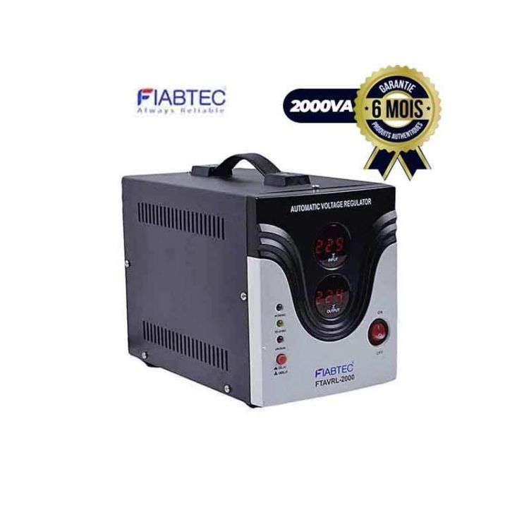 Régulateur de Tension - Fiabtec - FTAVRL-2000 - 2000VA - 6 mois garanti|Glotelho Cameroun