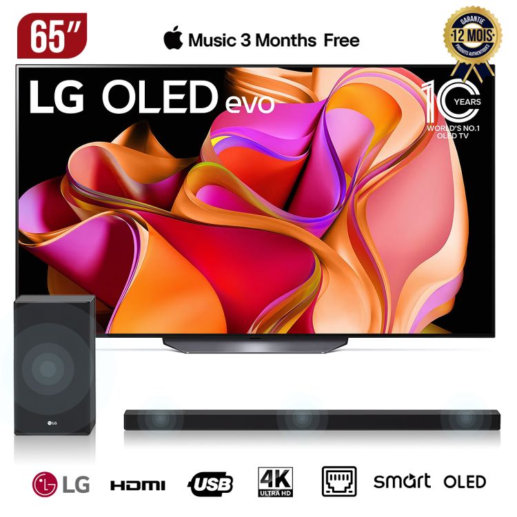 Smart TV OLED LG - 65"  +  BARRE DE SON LG 