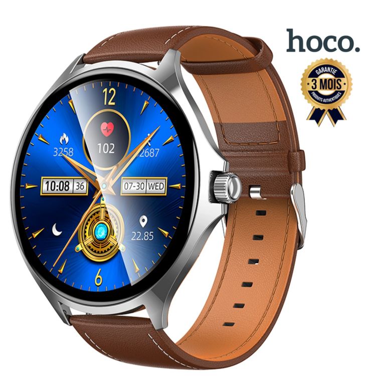 Smartwatch HOCO Y35 - Écran TFT 1,46 pouce - Appels - Bluetooth 5.3 - Suivi Fréquence Cardiaque - Batterie 250 mAh - Garantie 3 mois