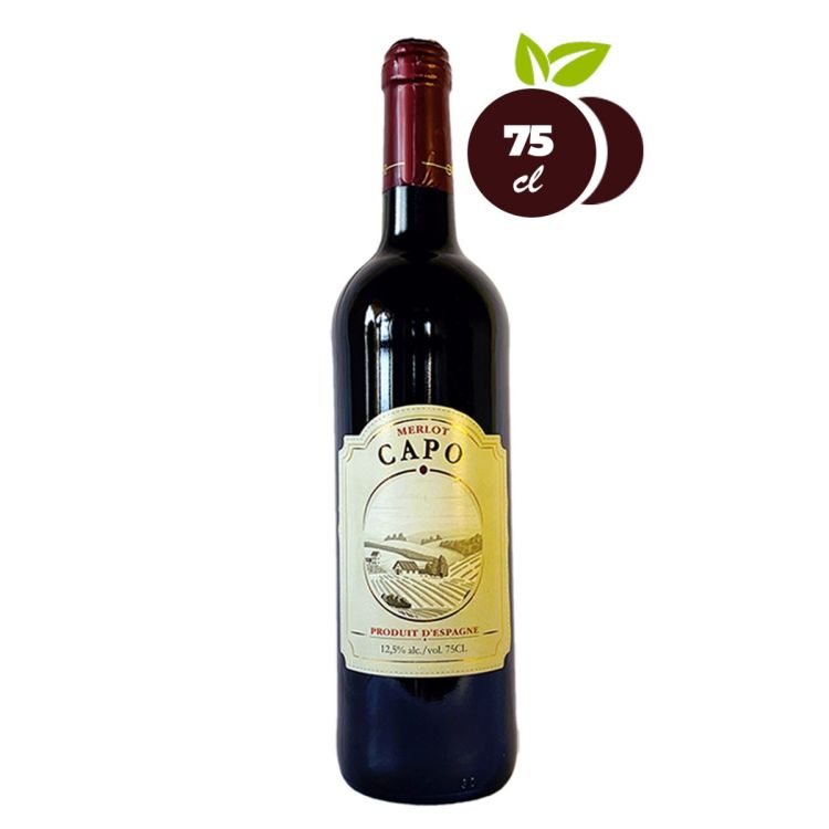Vin Rouge Capo - Moelleux - 12,5% - 75cl   - (Prix en fcfa) | Glotelho Cameroun