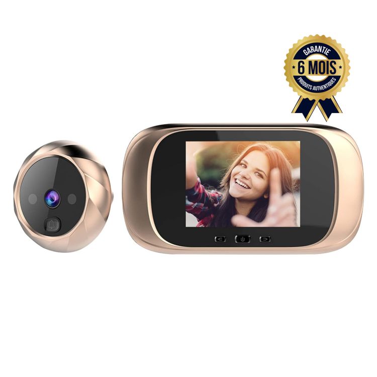 Sonnette de porte Prix en fcfa - Avec écran LCD 2,8 pouces - Vision nocturne, prise de vue photo| Glotelho Cameroun