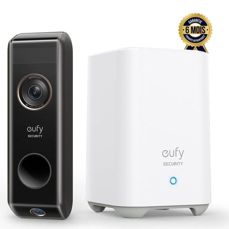 Sonnette vidéo sans fil Prix en fcfa - Eufy - 2K HD - Détection humaine - Audio bidirectionnel - Auto-installation simple - 6 Mois | Glotelho Cameroun