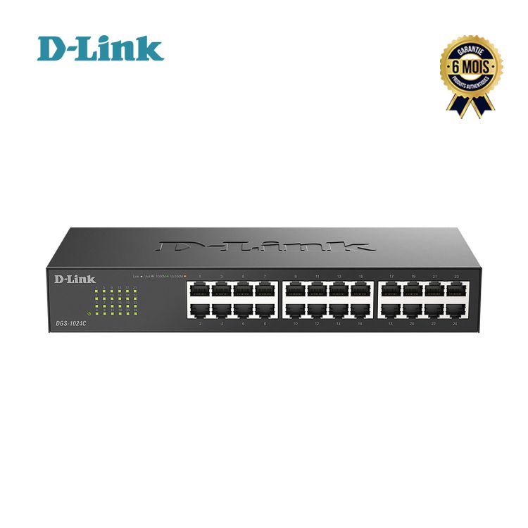 Switch Gigabit non géré à 24 ports - D-link DGS-1024C - 6 Mois