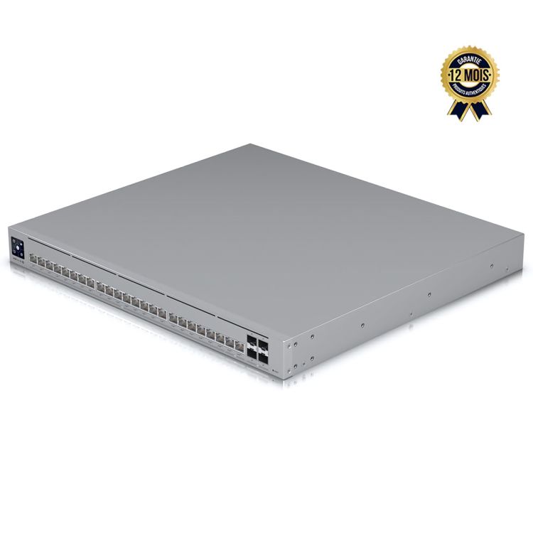 Switch Ubiquiti USW-Pro-HD-24-PoE – Couche 3 Gérable – 24 Ports (22x 2,5GbE + 2x 10GbE PoE++) – 4 SFP+ 10G – Budget PoE 600W – Etherlighting – Garantie 12 mois