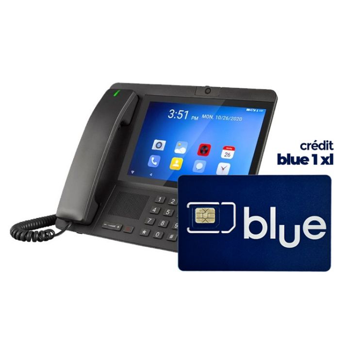 Téléphone Fixe GSM SQ Mobile LS-200 - 4G LTE + crédit Camtel - blue 1 XL| Glotelho Cameroun
