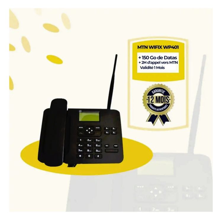 Téléphone Fixe WIFIX WP401 - 4G + 150 Go de Datas + 2H d'appel vers MTN - Validité 1 Mois | Glotelho   Cameroun