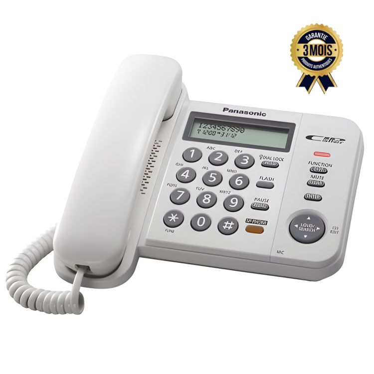 Téléphone fixe filaire prix en fcfa - Panasonic KX-TS580MX - Avec écran d'affichage| Glotelho Cameroun
