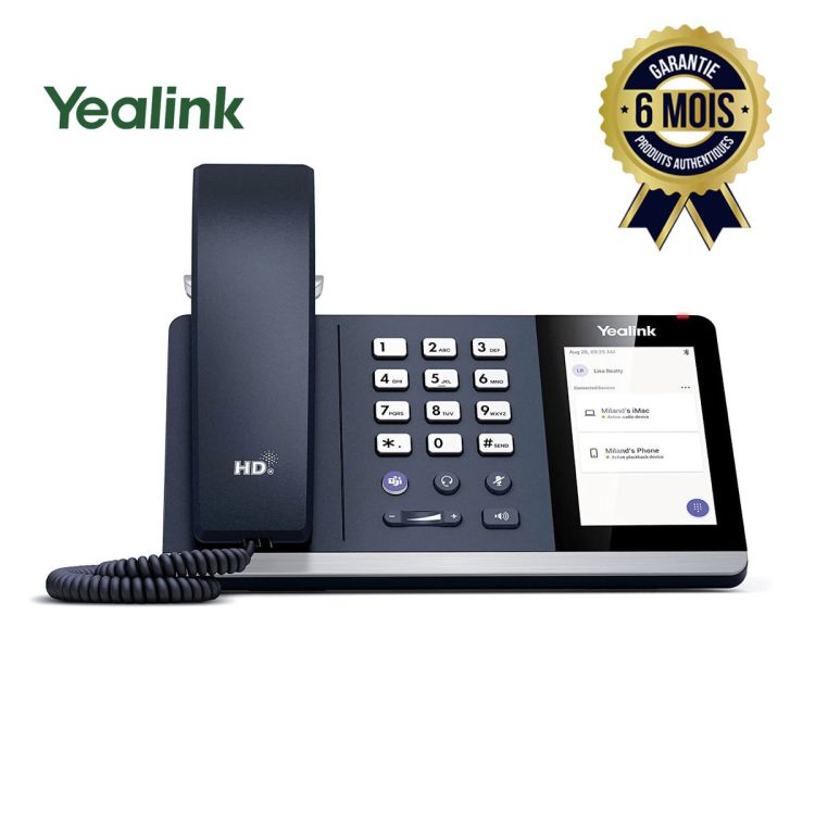 Téléphone fixe filaire - Prix en fcfa - Yealink MP50 - Combiné USB compatible Microsoft Teams - Ecran couleur tactile | Glotelho Cameroun