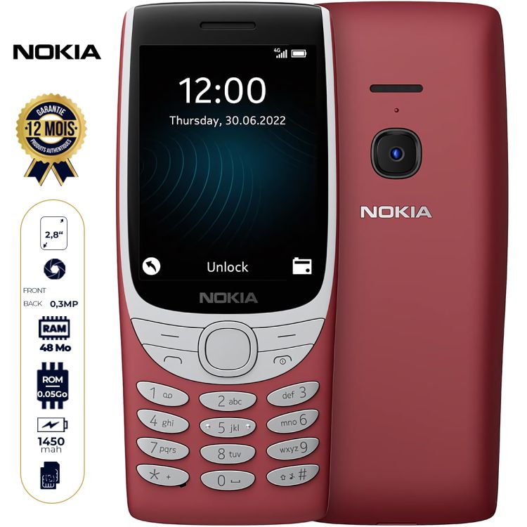 Téléphone Nokia 8210 4G en vente au meilleur prix sur Glotelho 