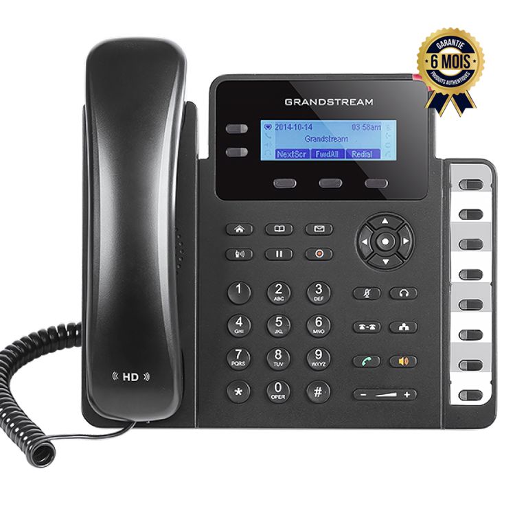 Téléphone SIP 2 lignes prix en fcfa - Grandstream GXP1628 - Port Gigabit| Glotelho Cameroun