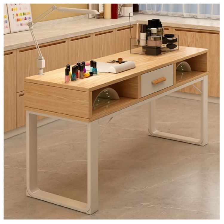 Table de Manucure professionnelle - Avec tiroir et espaces de rangement - 100 x 40 x 77 cm