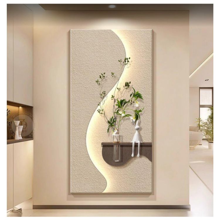 Tableau décoratif - Art Moderne 2 - Multicolore - Motif Vague Rétroéclairée