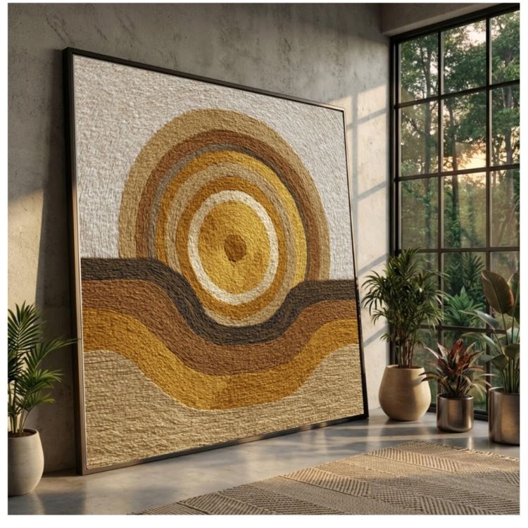 Tableau Décoratif – Mandala aux Tons – Toile Effet 3D