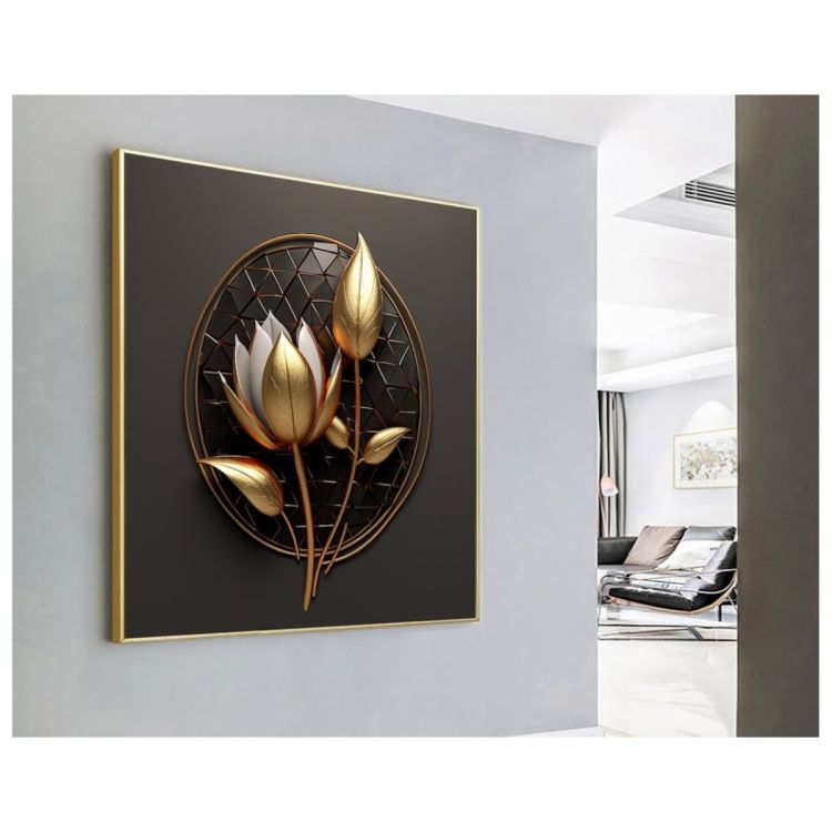 Tableau Décoratif – Œuvre d’art murale florale – Toile Effet 3D